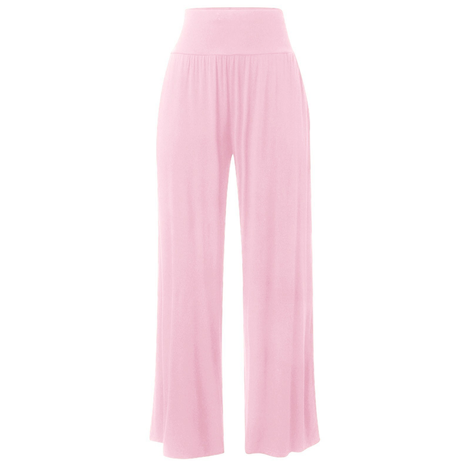 thumbnail image 4 of Pantalones de yoga anchos con bolsillos para mujer - Pantalones palazzo de cintura alta, poliéster/spandex, para todas las ocasiones - Tallas S-XXL, 4 of 6